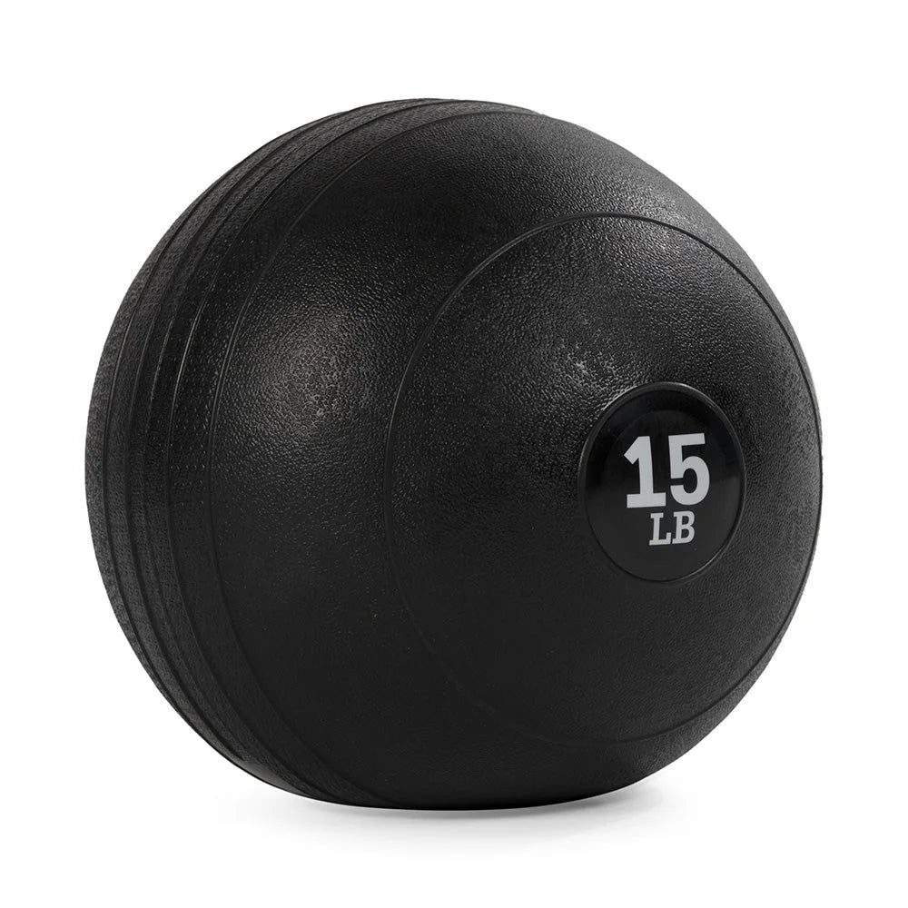 15 LB Rubber Slam Ball, Dead Weight Ball Absorbs Impact, Minimal Bounce, Textured Surface