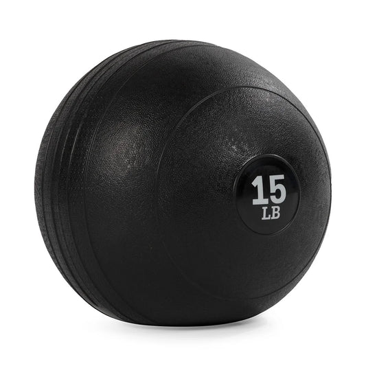 15 LB Rubber Slam Ball, Dead Weight Ball Absorbs Impact, Minimal Bounce, Textured Surface