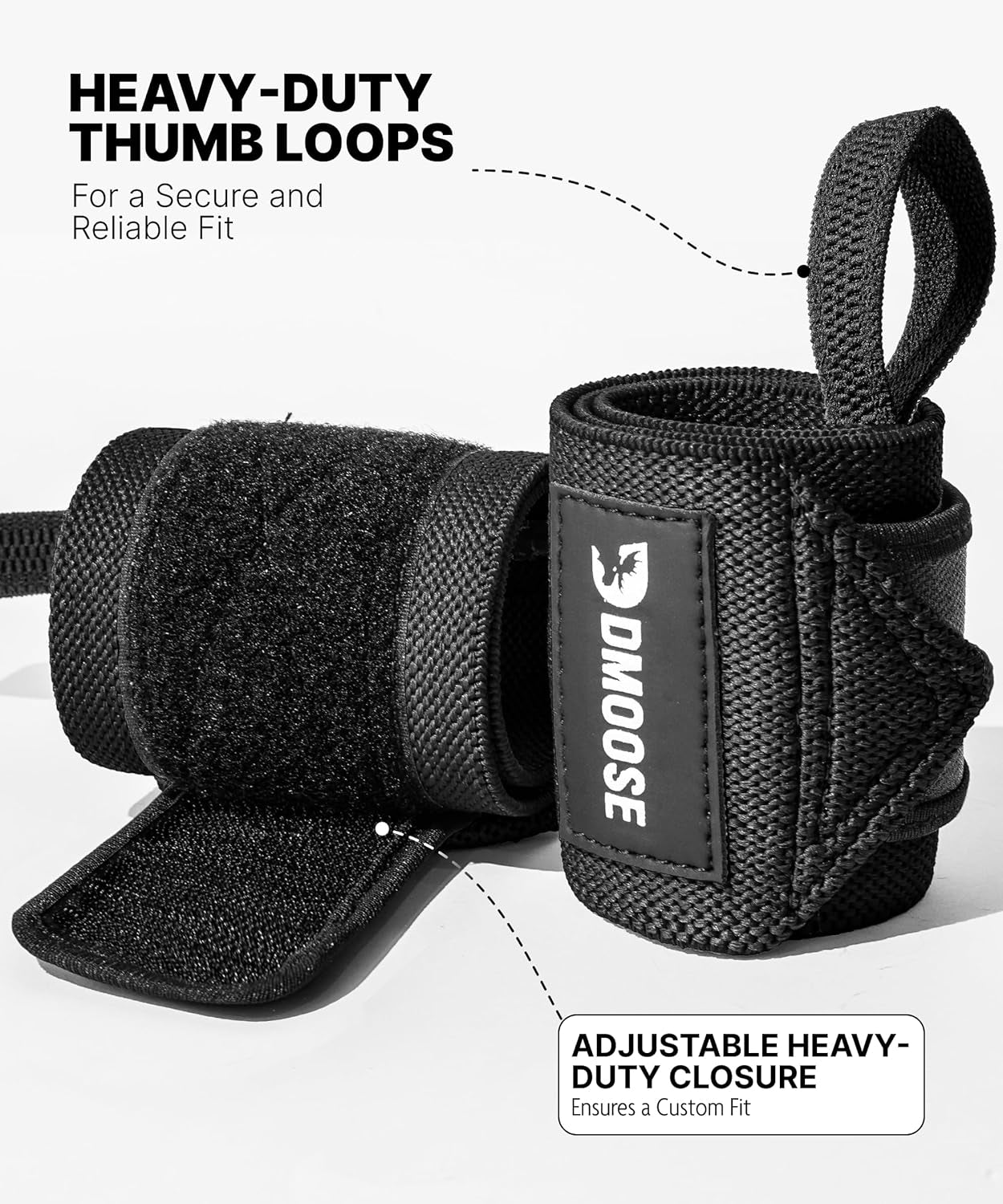 Heavy Duty 18" Fitness Wrist Wraps - Ultimate Support & Pain Relief for Weightlifting, Powerlifting & Workouts - USPA Approved for Men & Women