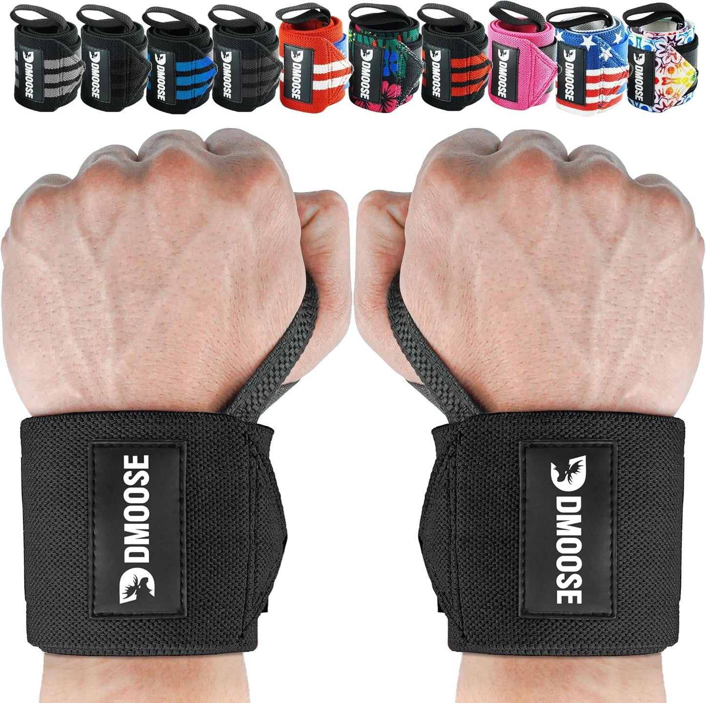 Heavy Duty 18" Fitness Wrist Wraps - Ultimate Support & Pain Relief for Weightlifting, Powerlifting & Workouts - USPA Approved for Men & Women