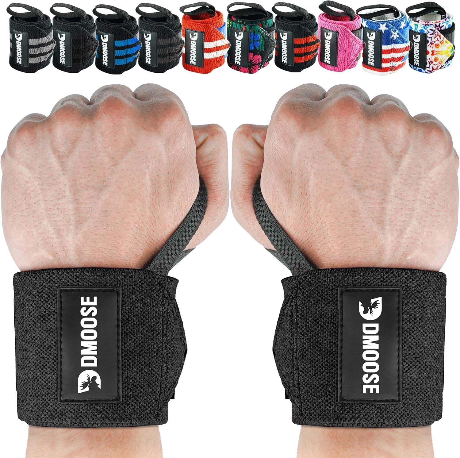 Heavy Duty 18" Fitness Wrist Wraps - Ultimate Support & Pain Relief for Weightlifting, Powerlifting & Workouts - USPA Approved for Men & Women