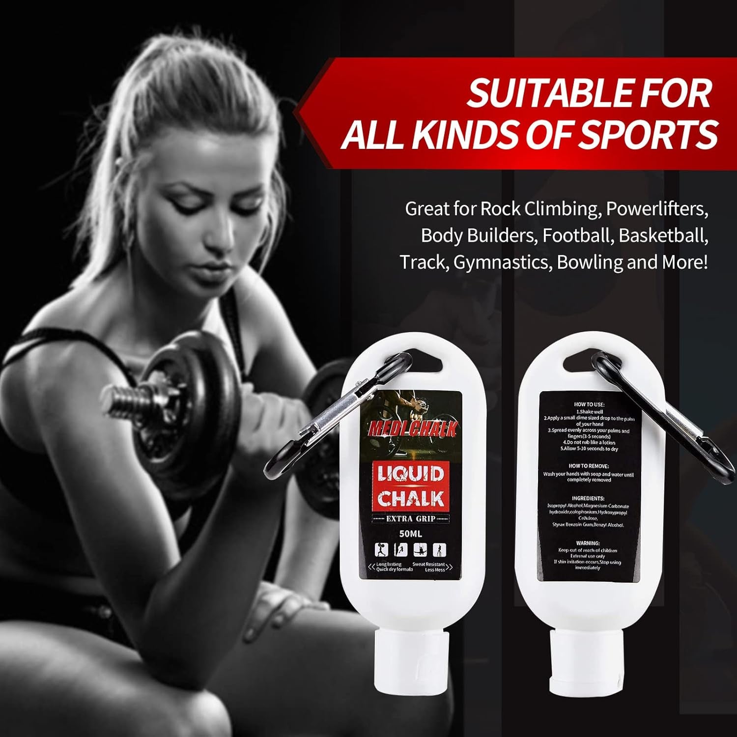 Premium Liquid Chalk for Enhanced Grip - Ideal for Weightlifting, Cross Training, and Pole Dance