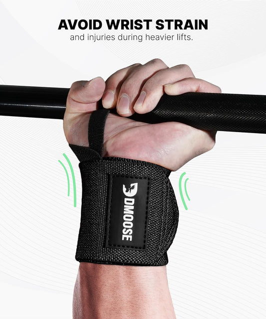 Heavy Duty 18" Fitness Wrist Wraps - Ultimate Support & Pain Relief for Weightlifting, Powerlifting & Workouts - USPA Approved for Men & Women